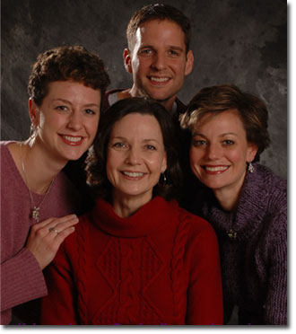 Ann, with her children: Amy Hanson, David Breitenbucher and Renita Breitenbucher